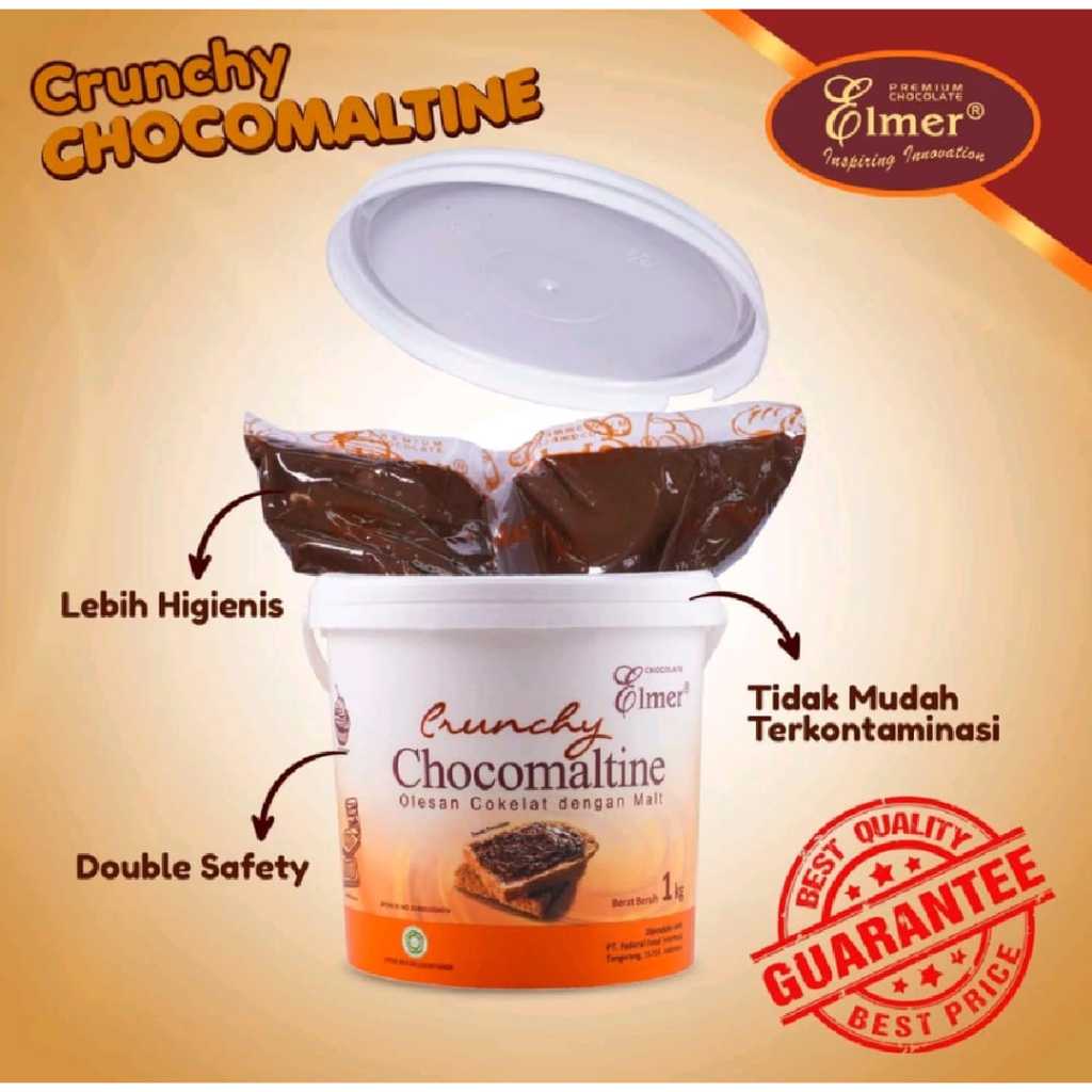 

Elmer Spread Crunchy Chocomaltine 1 Kg / Selai Coklat Krispy / selai Choco - Milky