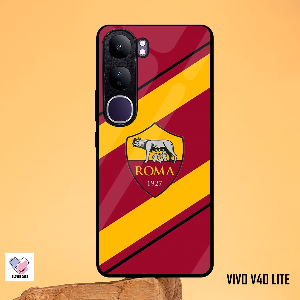 [BL45]  Case Glossy Case | VIVO V40 LITE | CASE KEKINIAN LUCU |  Casing Hp Kilau Motif AS ROMA