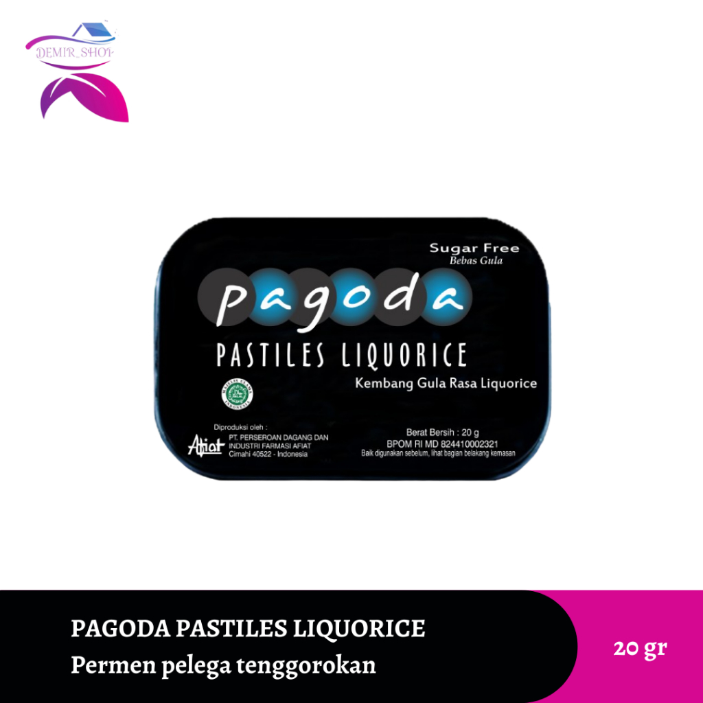 

Pagoda Pastiles Liquorice 20 gr