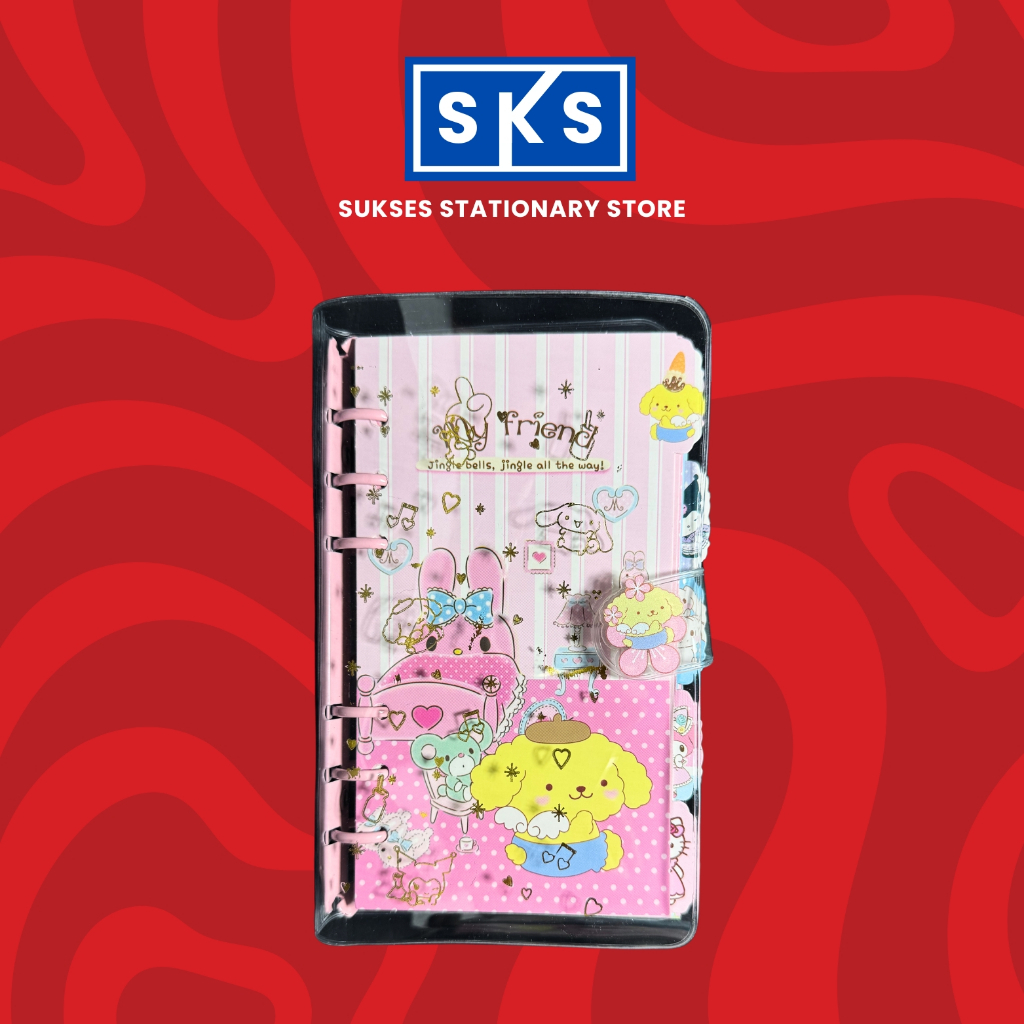 

Notebook Sanrio Kancing Klip Buku A6 Catatan Buku Tulis Lucu Simple Easy Notebook NEW