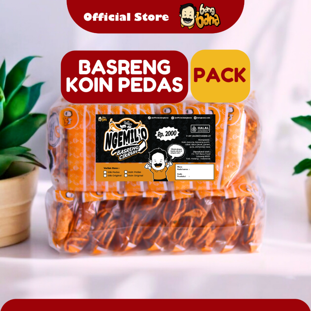 

Basreng Pedas Daun Jeruk Cikruh Varian Koin Camilan Ringan Kemasan Pack Isi 10 Pcs