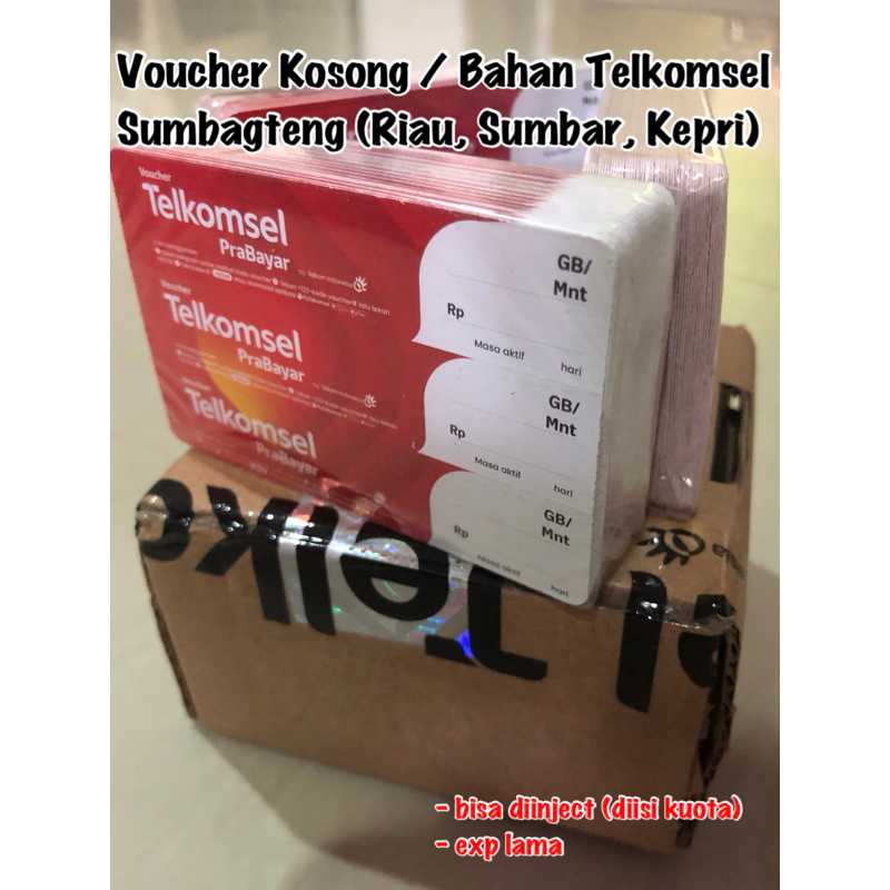 Voucher Kosong Telkomsel Sumbagteng (SUMBAR, RIAU, KEPRI)