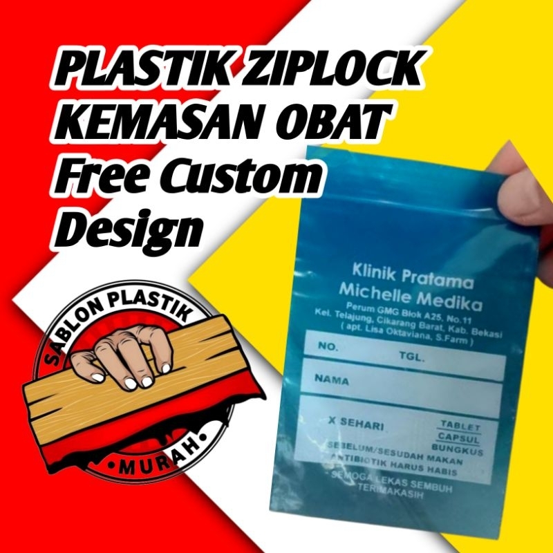 Plastik ZIPLOCK Kemasan Obat Free Custom Design