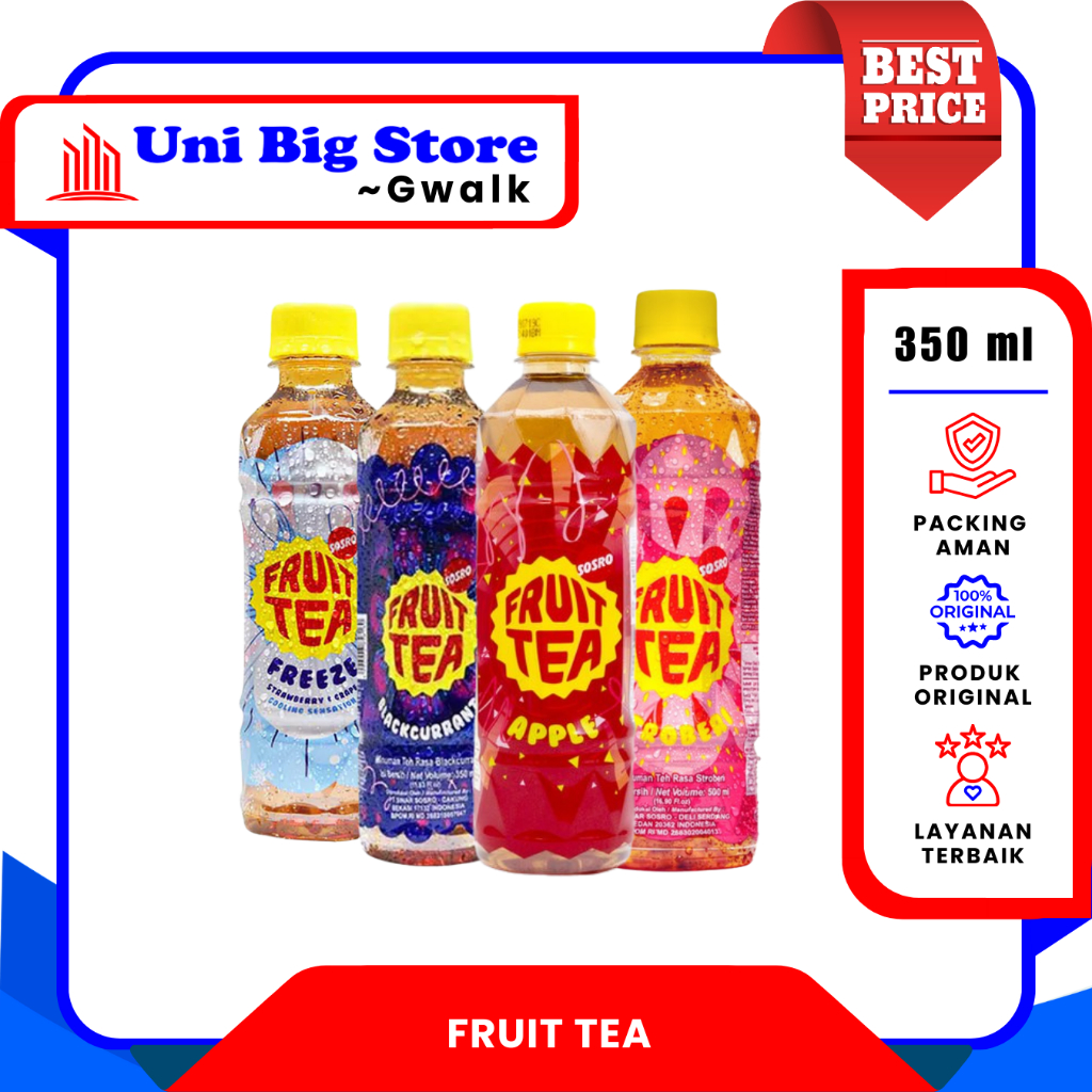 

FRUIT TEA SOSRO FREEZE - BLACKCURRANT - APPLE - STROBERI - 350 ml