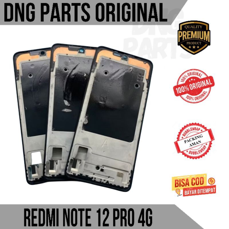 FRAME MIDDLE TULANG TENGAH RANGKA HOUSING LCD XIAOMI REDMI NOTE 12 PRO 4G ORIGINAL COPOTAN