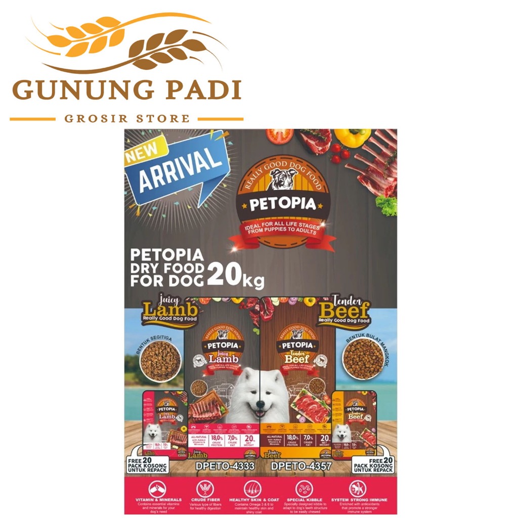 Petopia Makanan Anjing Lamb 20kg