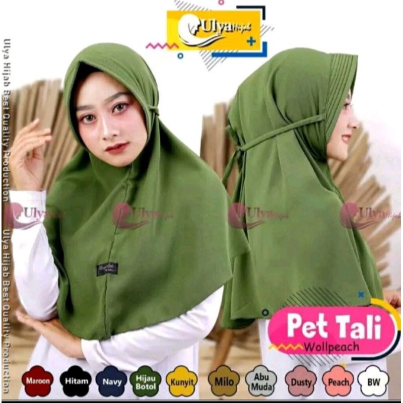 Aelsafa Hijab JILBAB WOLFIS | Khimar Simpel Pet Tali  (khusus Putih) by Ulya Hijab