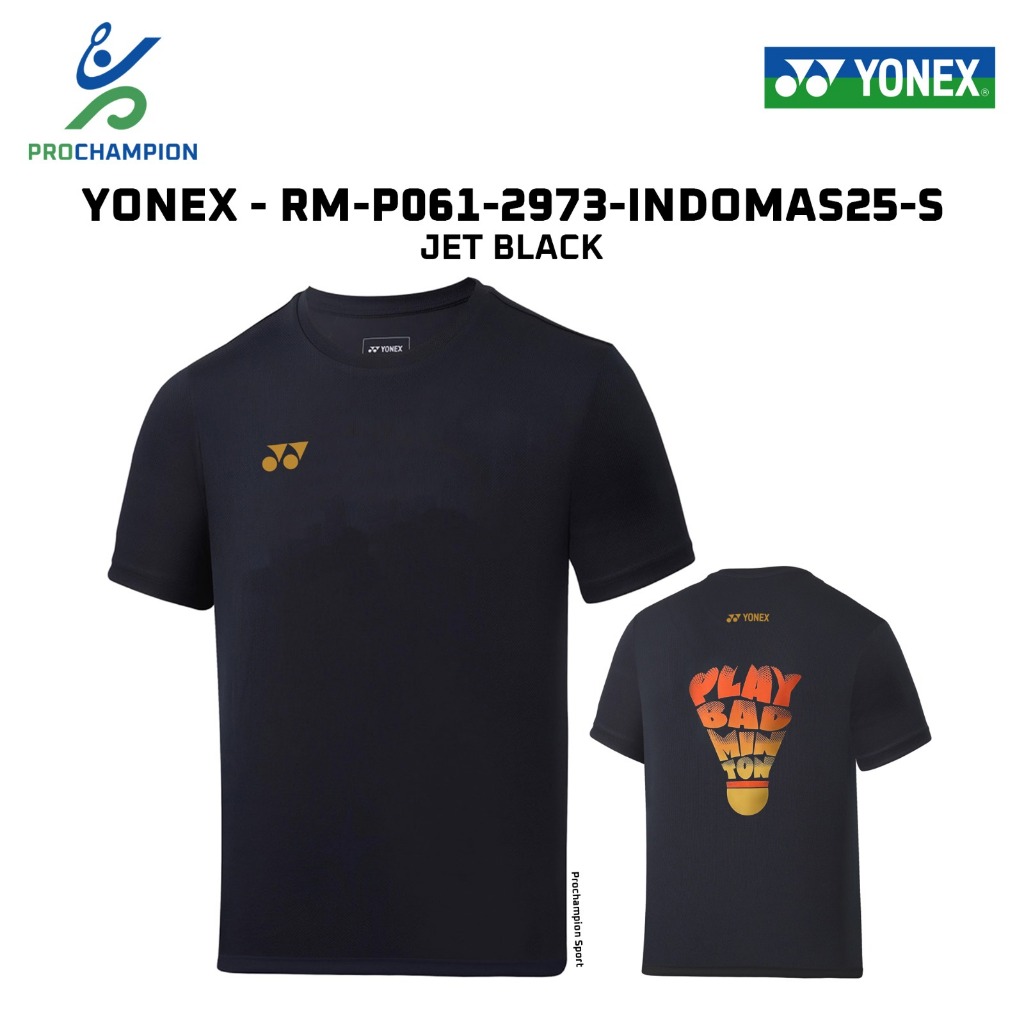 Kaos Jersey Badminton Yonex Indonesia Master RM 2973 Jet Black