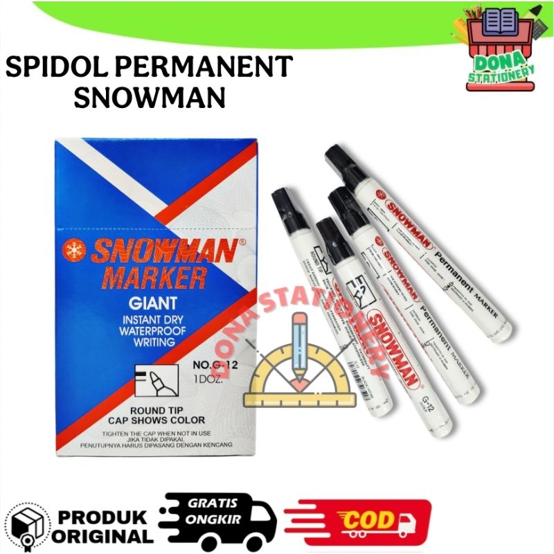 

SPIDOL SNOWMAN PERMANENT MAKER | SPIDOL SNOWMAN MURAH