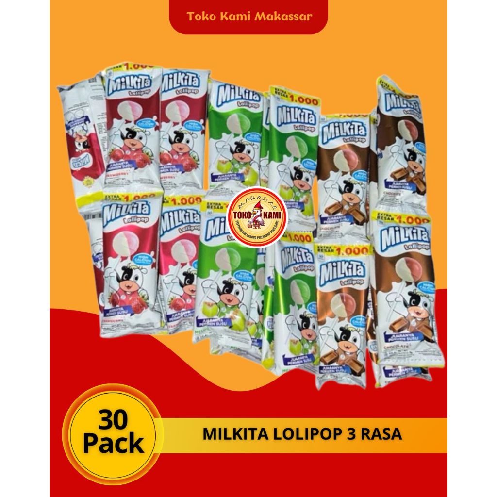 

PERMEN MILKITA LOLIPOP 30 PCS 3 Rasa