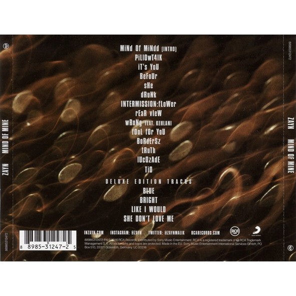 CD MUSIC ZAYN ‎– Mind Of Mine