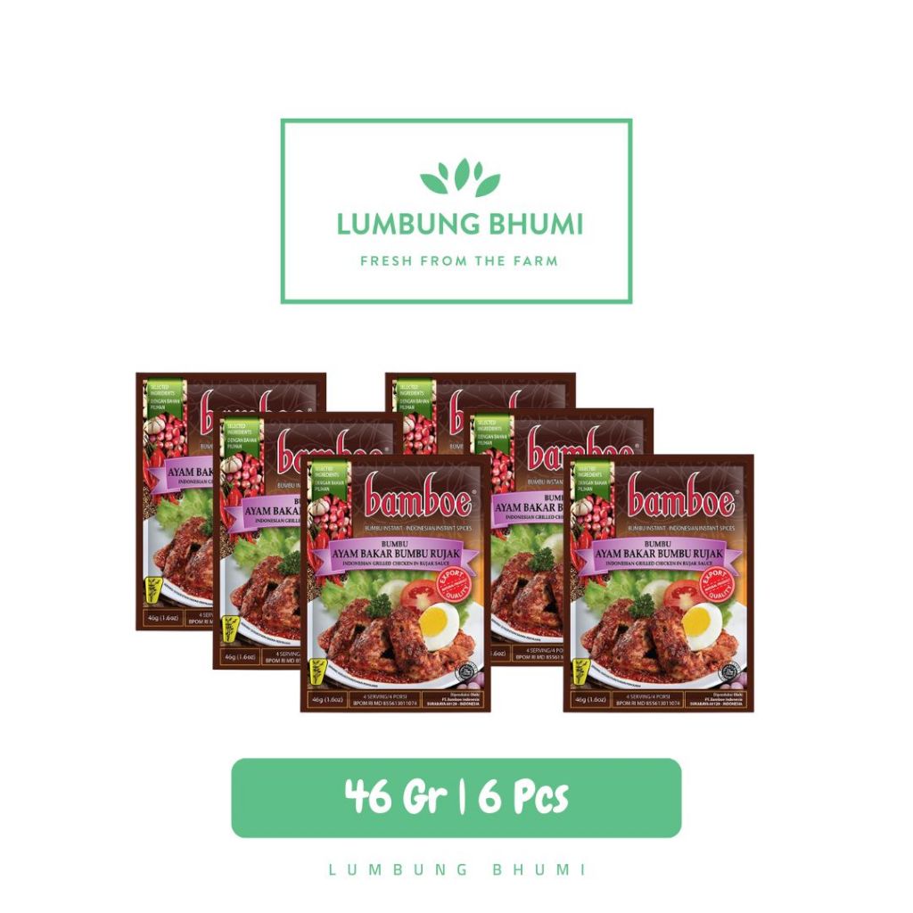 

BAMBOE Bumbu Ayam Bakar Rujak 46 Gr Grosir 1 Pcs - Lumbung Bhumi