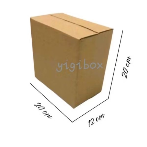 

Kardus Karton Box Ukuran 12x12x20 CM.... ST Single Wall Polos Untuk Packing Souvenir dll