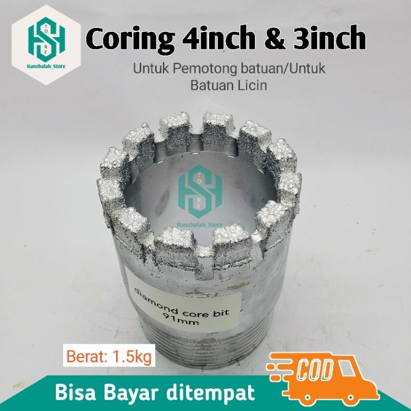 mata bor coring/mata bor sumur batuan licin/mata bor sumur tembus batuan licin