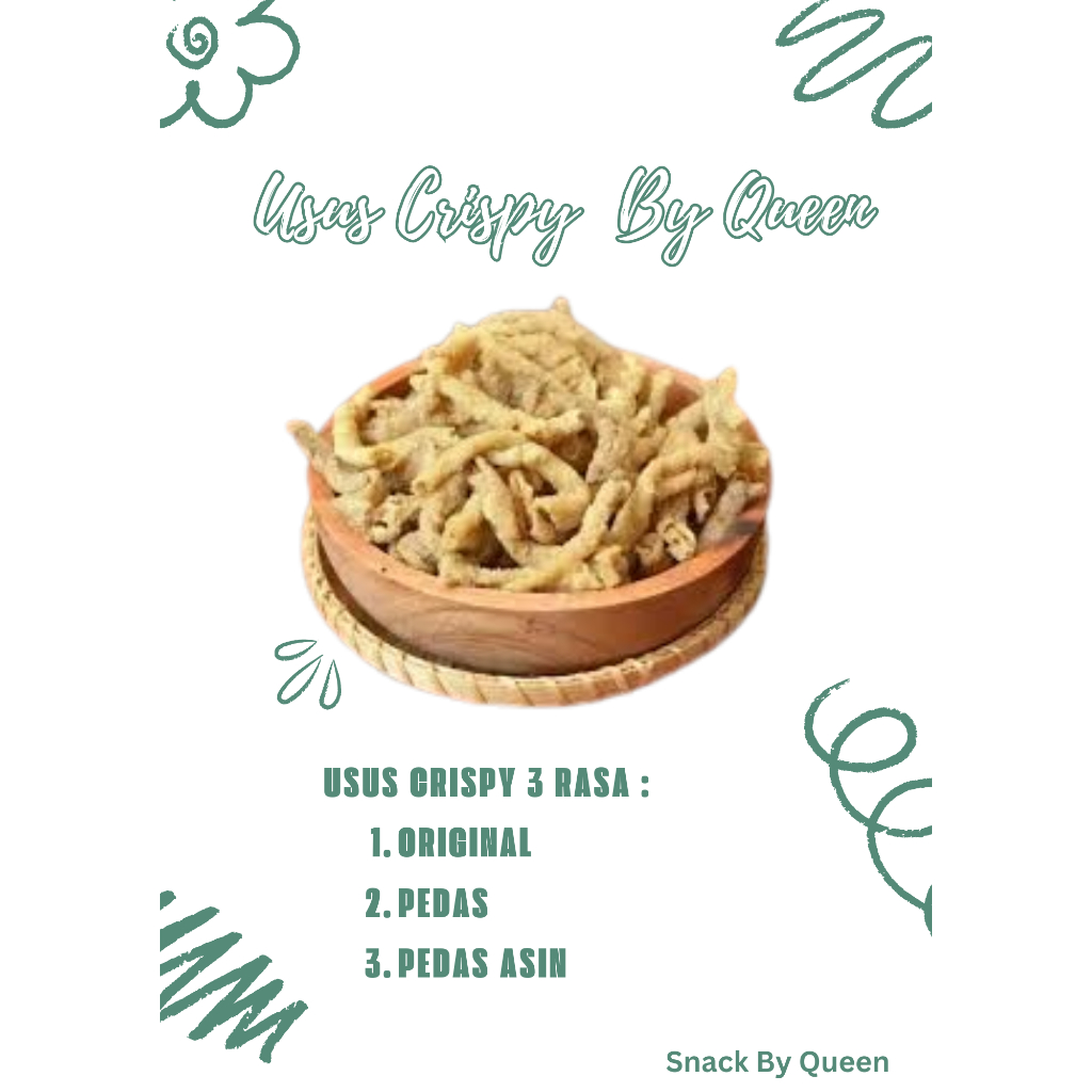 

Usus Crispy By Queen Dengan 3 rasa Original, Pedas, Pedas Asin