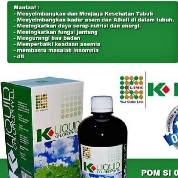 K-LIQUID CHLOROPHYLL 500 ml KLOROFIL K-LINK ORIGINAL Clorofil Klink Klorofil Original BPOM 500 ml Ch