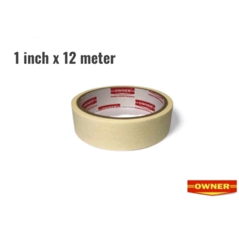 

Lakban Kertas 1 inch 12m Owner Masking Tape Lakban Kertas