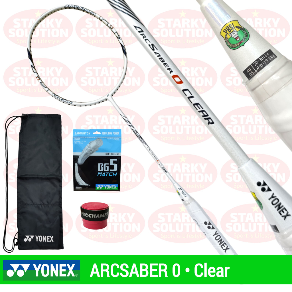 Raket YONEX ARCSABER 0 CLEAR Badminton Bulutangkis Arc Saber O Original