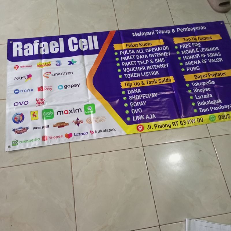 RB Spanduk PULSA - Banner PULSA - Spanduk KONTER - Banner KONTER