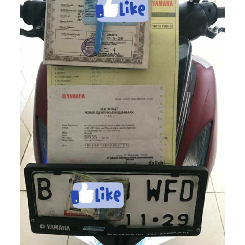 Motor Maxi Yamaha Lexi 2020 Kunci Masih 2 FAKTUR BPKB STNK KTP Atas Nama Saya Pajak Tangerang Selata