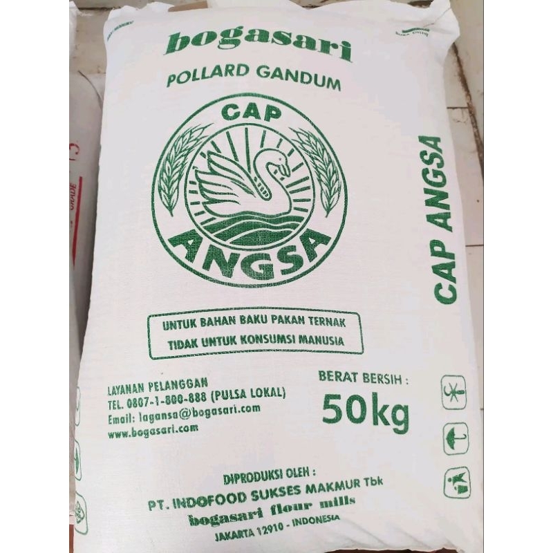 Pollard angsa polar gandum pakan ayam unggas/comboran sapi kambing 15 kg