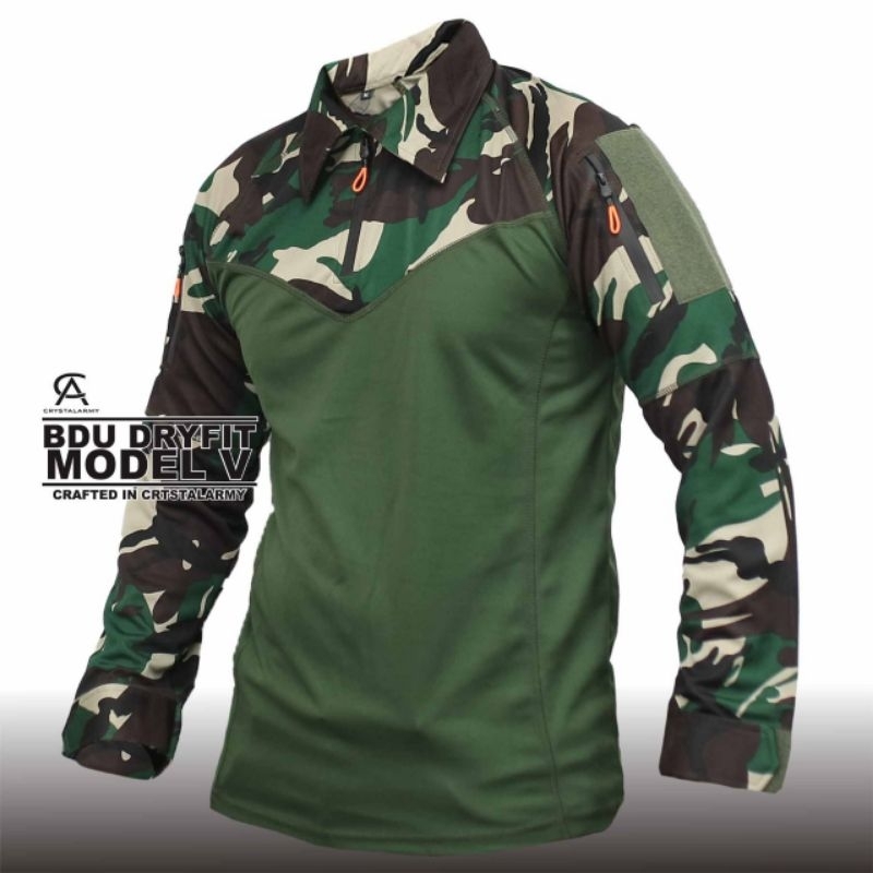 kaos BDU loreng lengan panjang / kaos pria panjang / bdu dryfit