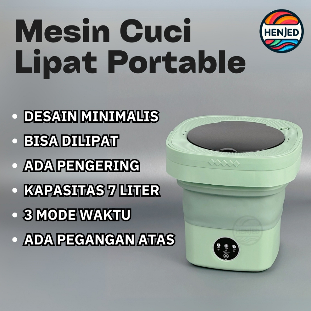 Mesin Cuci Portable Pakaian Dalam Baju Bayi Mini Lipat Kecil Elektrik