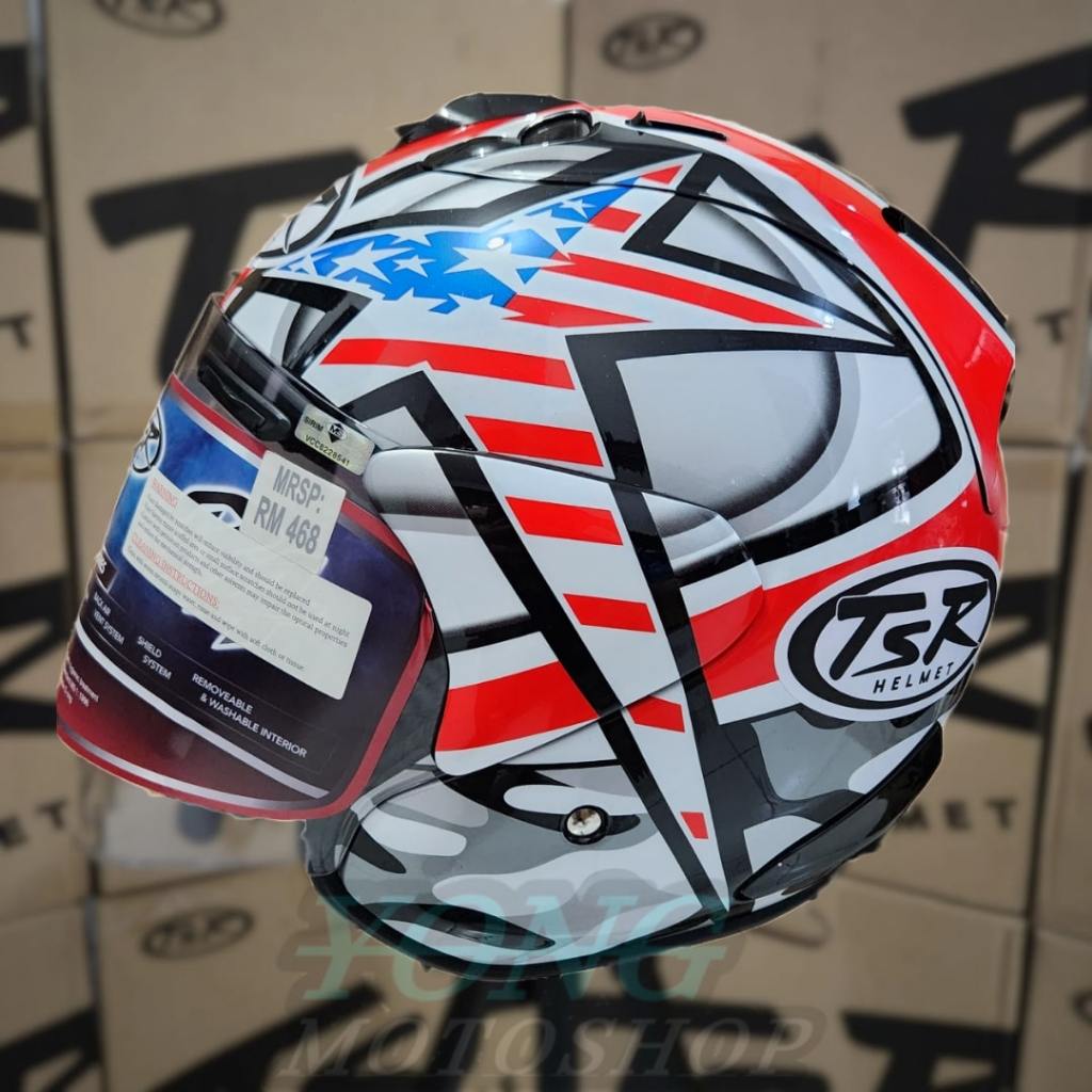Helm TSR VZ RAM Hayden Laguna Seca Original Half Face TSR Helmet Ram5