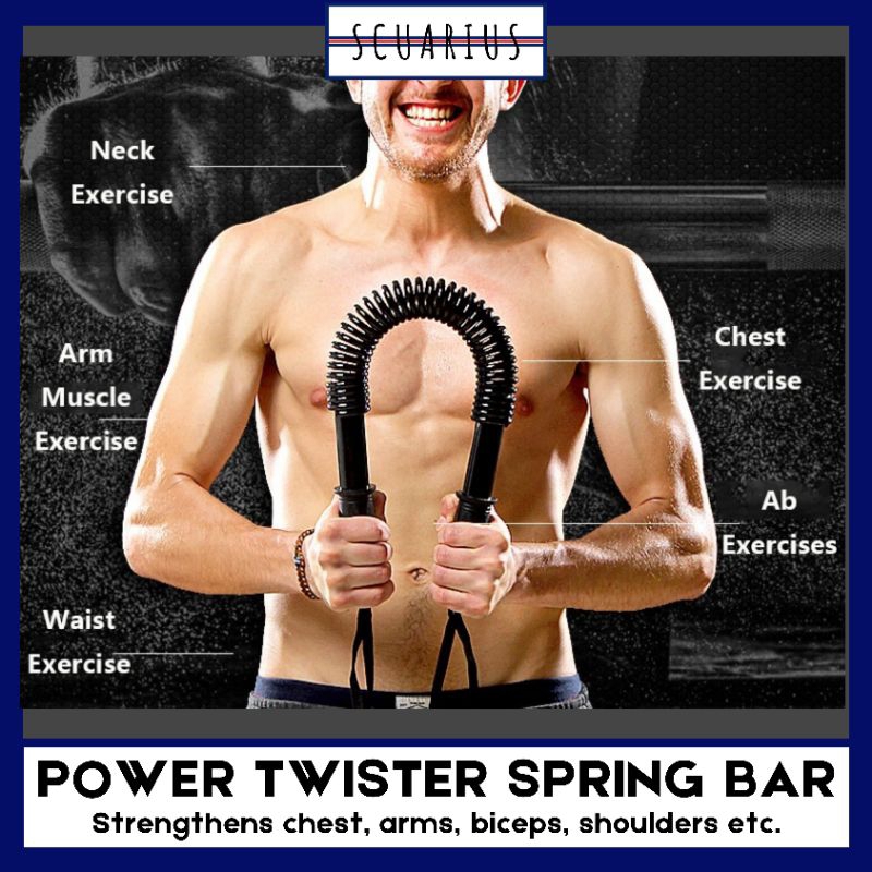 Power Twister Pegas Alat Fitness Gym Olahraga Tangan Pembentuk Otot