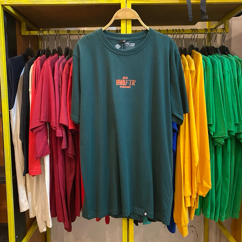 bmblbee tshirt ftr - hijau botol / kaos pria