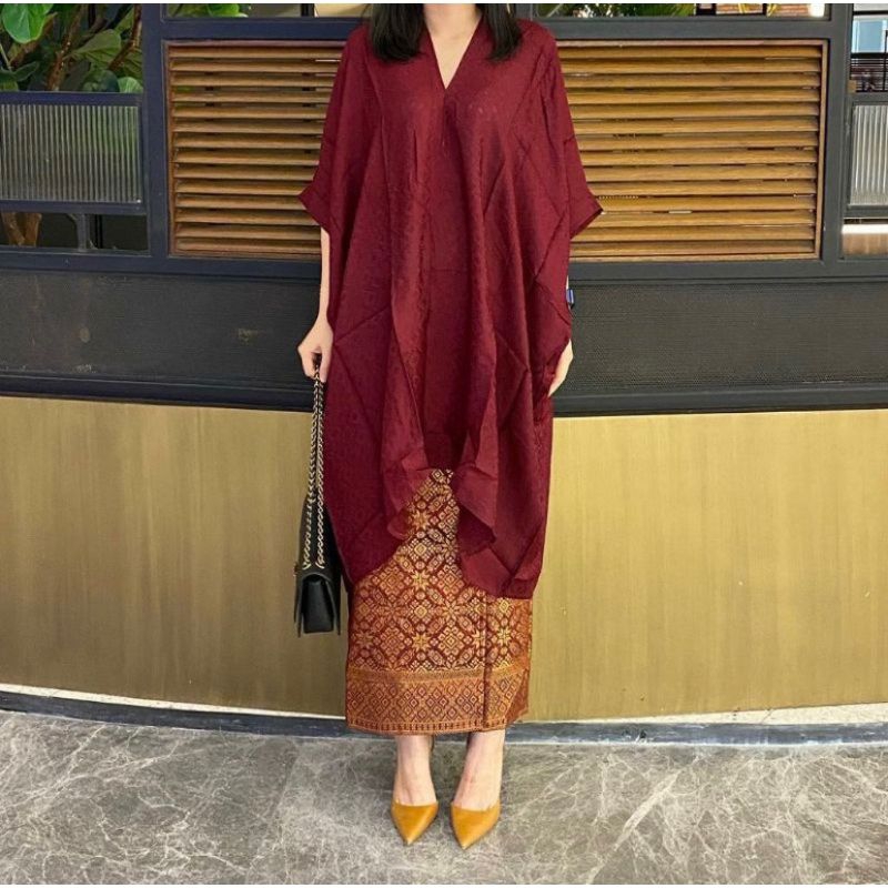 TUNIK KAFTAN KONDANGAN BLOUSE ARUNA VISCOSE POLOS HANYA ATASAN
