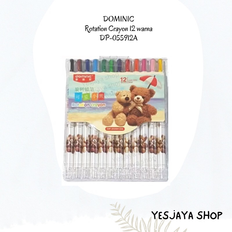 

Crayon Putar Dominic 12 warna / Rotation Crayon 12 warna / Twist Crayon Dominic 12 warna