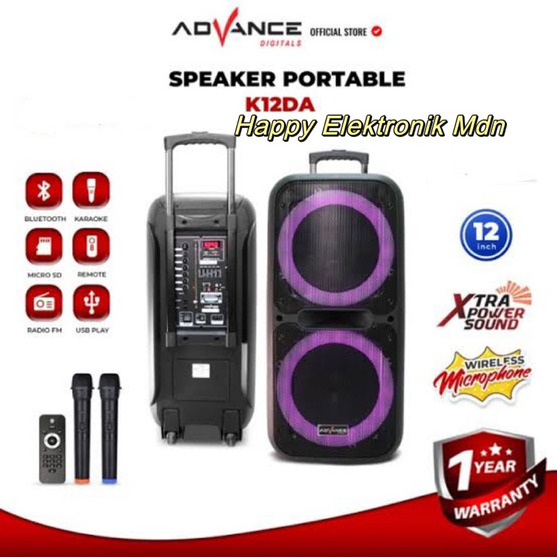 SPEAKER ADVANCE K12DA ADVANCE SPEAKER PORTABLE 12 INCH ADVANCE SPEAKER PORTABLE ADVANCE SPEAKER 2x12