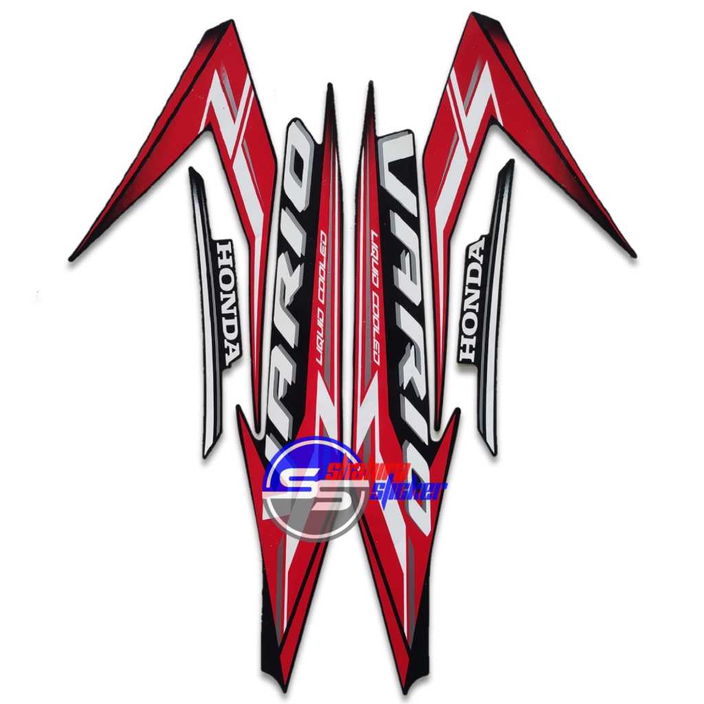 STICKER STRIPING LIS LES BODI MOTOR VARIO 125 FI NEW 2024 HITAM MERAH STANDAR FULLSET