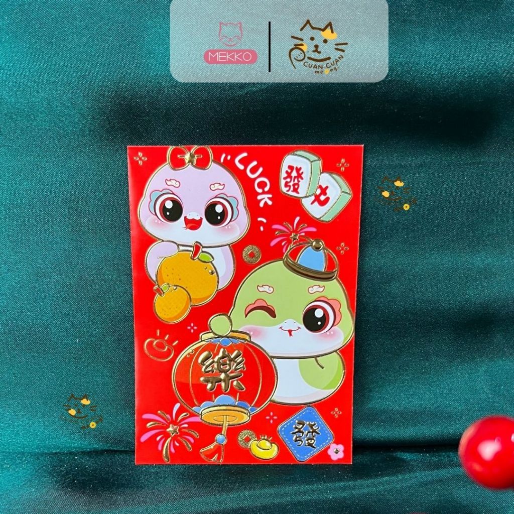 

Toko Mekko [ISI 18 PCS] Angpao Imlek 2025 Shio Ular Regular - Angpau Sincia Pendek Ular