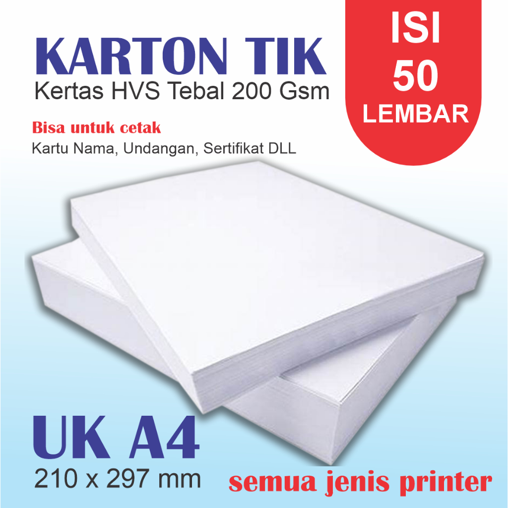 

Karton TIK/ Kertas BC TIK 200 Gsm
