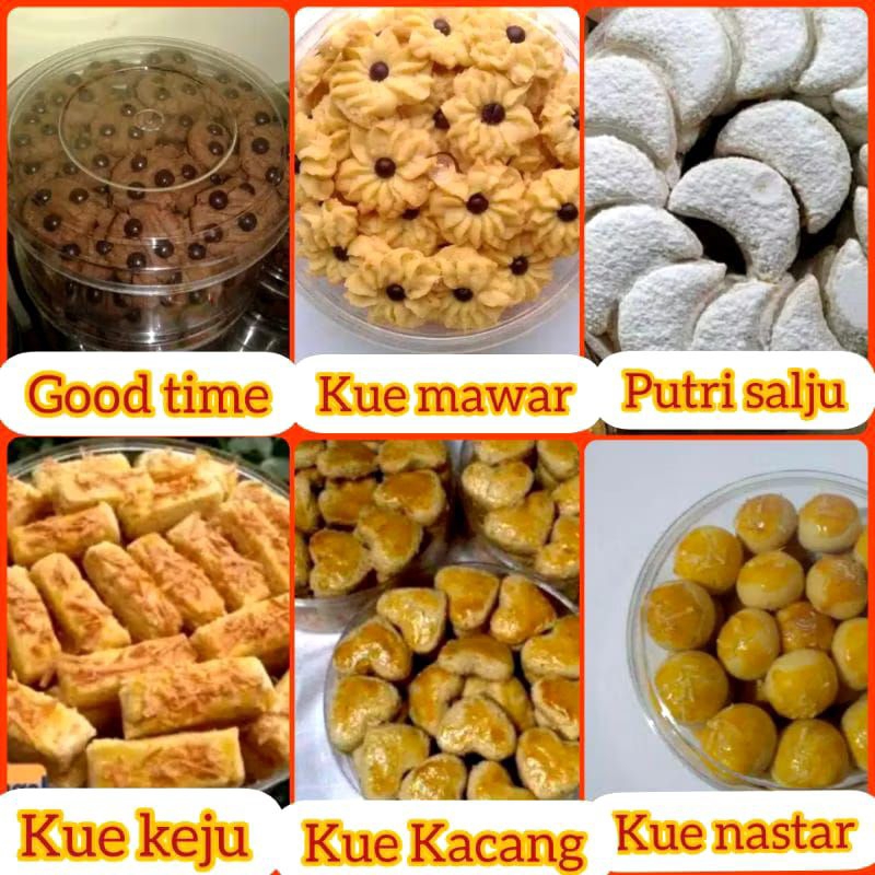 

Kue Kering 500 gram,Nastar,keju,kacang,good time,salju,mawar