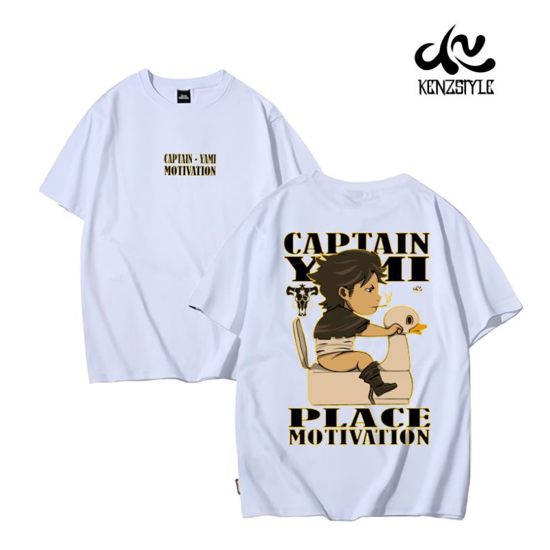 Kaos Black Clover Captain Yami Place Motivation Anime Black Clover T-shirts Kenzstyle