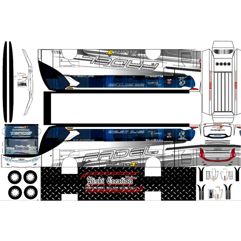 POLA PAPERCRAFT BUS MINIATUR ASYROF POPEYE