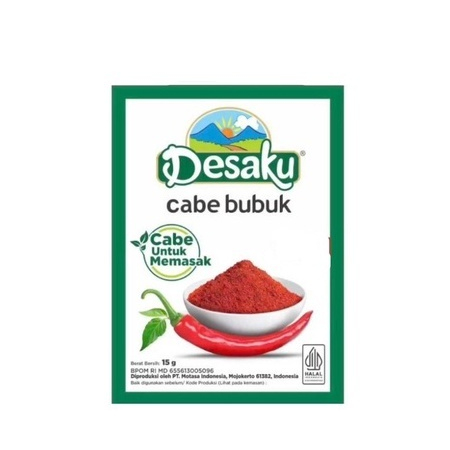 

KTr190 Desaku Cabe Bubuk (1 Pak Isi 10 Bungkus)