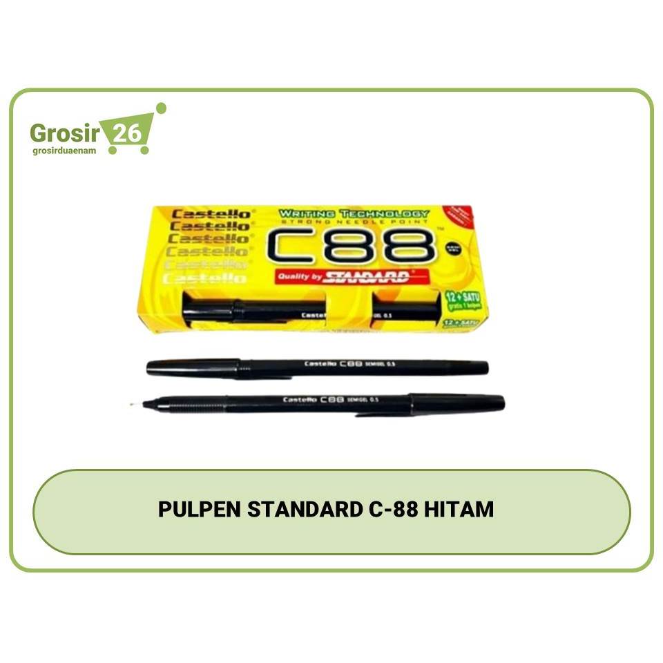 

(1 box) pulpen / bolpen / pena / pen standard c-88 tinta hitam