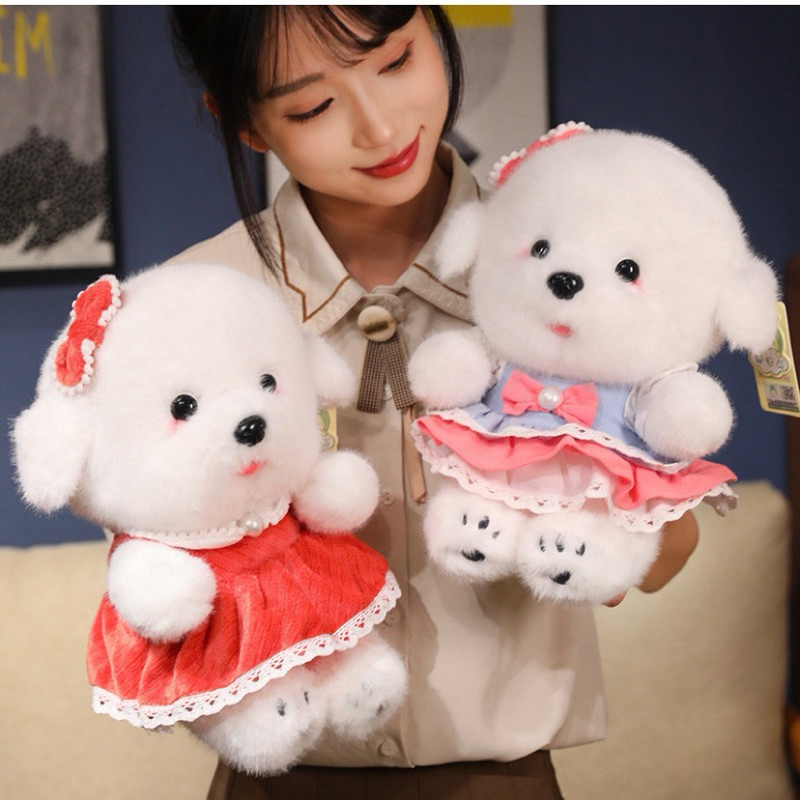 Boneka Sitting Dog Dress - Boneka Dog Pita Cute Cocok Untuk Hadiah Kado