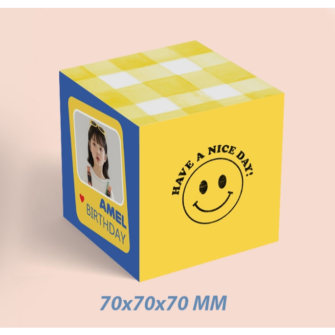 

Packaging box Custom - kotak makanan, kado, souvenir 70x70x70mm