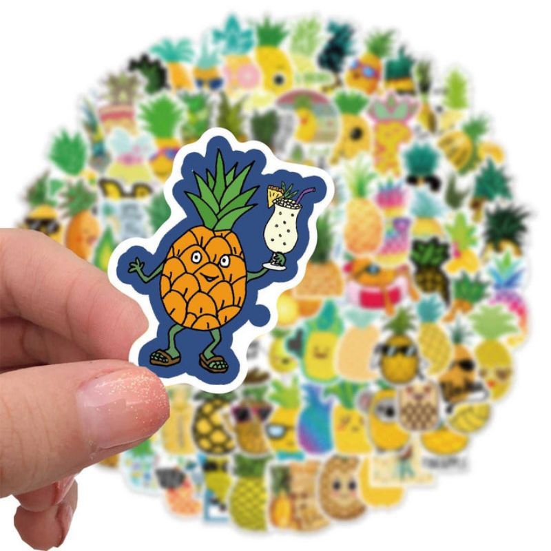 

Stiker Kartun Buah Nanas