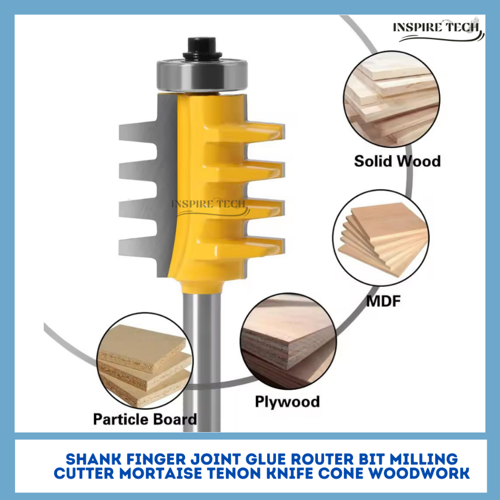 Mata Router Sambungan Bit Finger Joint Shank 6MM 6.35MM 12MM 12.7MM Pemotong Penggilingan Kayu untuk