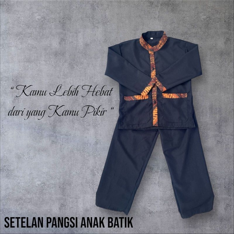 SETELAN PANGSI ANAK SEKOLAH BAJU PANGSI SUNDA ADAT TRADISIONAL ANAK LAKI-LAKI