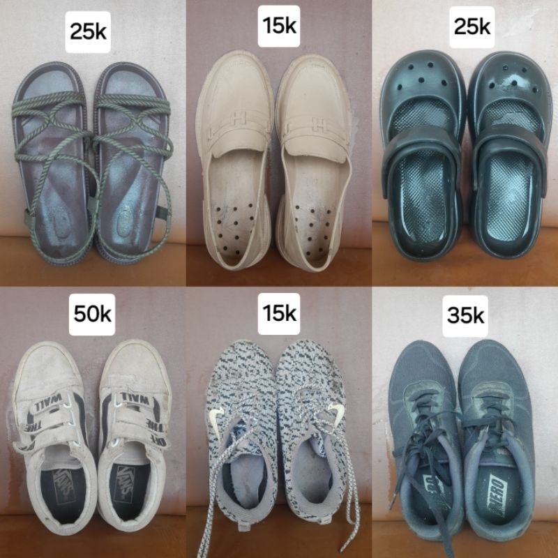 preloved sepatu sendal docmart