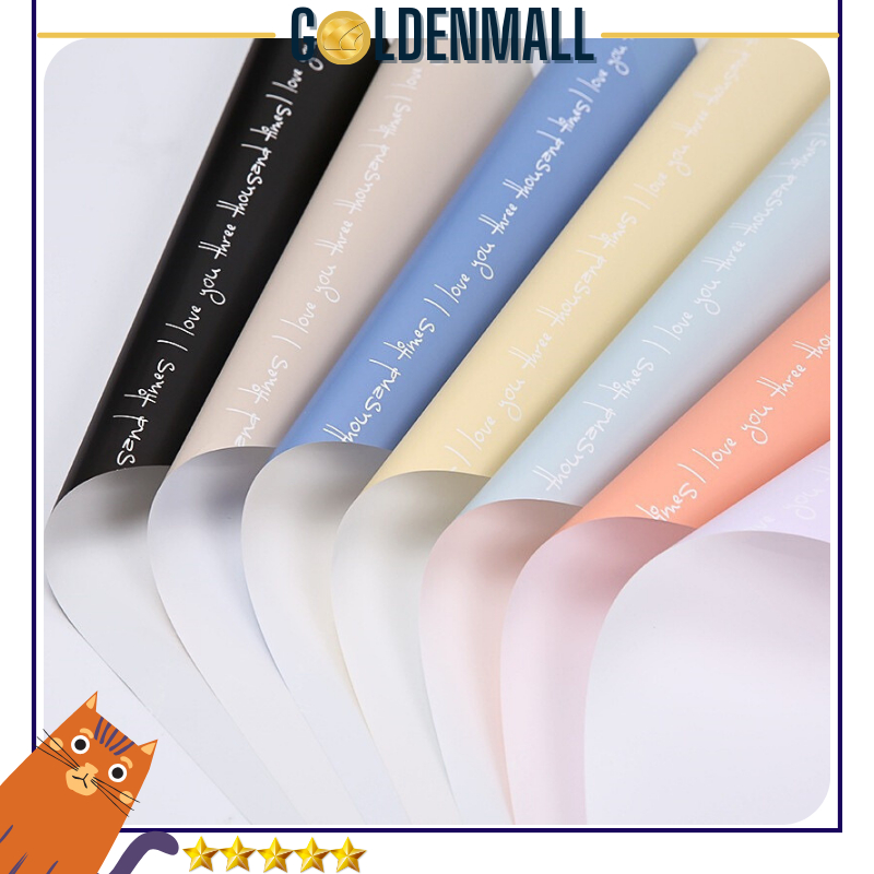 

20 LEMBAR Flower Wrapping Cellophane Paper Kertas Buket Bouquet Solid 6004