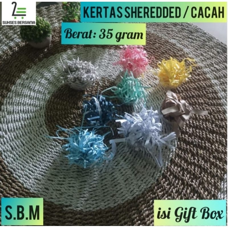 

Kertas Sheredded (35 gr) / Kertas Cacah/Kertas Kawul/Gift Box/isi Kado Hampers