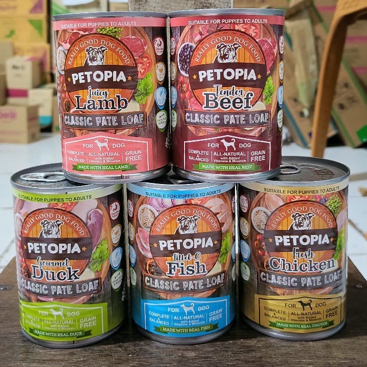 Petopia 1 Box isi 24 Grosir Makanan Kaleng Anjing Dog Wet Food